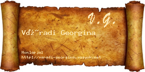 Váradi Georgina névjegykártya