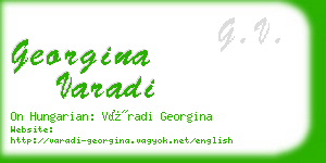 georgina varadi business card